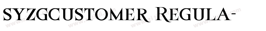 syzgcustomer Regula字体转换